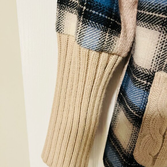 Wool Blazer Blue Plaid and Creme Sundance Size 4 - Picture 5 of 8